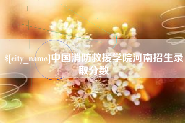 临朐中国消防救援学院河南招生录取分数