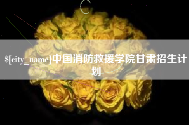 临朐中国消防救援学院甘肃招生计划