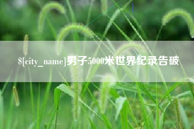 临朐男子5000米世界纪录告破