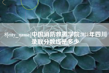 临朐中国消防救援学院2021年四川录取分数线是多少