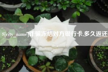 临朐诈骗冻结对方银行卡,多久返还