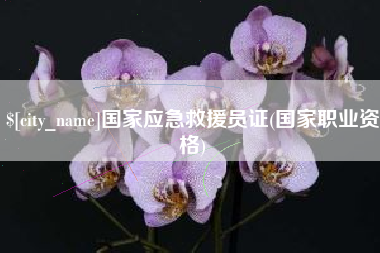 临朐国家应急救援员证(国家职业资格)