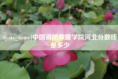 临朐中国消防救援学院河北分数线是多少