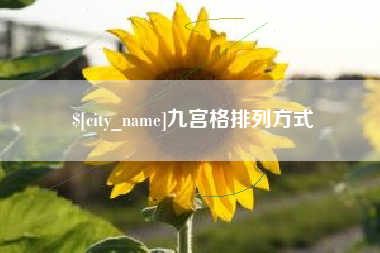 临朐九宫格排列方式