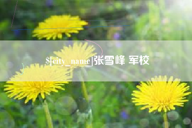 临朐张雪峰 军校
