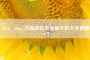 临朐中国消防专业最牛的大学是哪一个