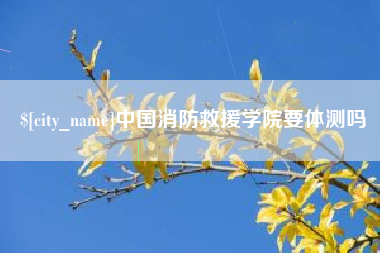 临朐中国消防救援学院要体测吗
