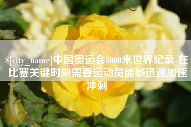 临朐中国奥运会5000米世界纪录-在比赛关键时刻需要运动员能够迅速加速冲刺