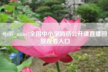 临朐全国中小学消防公开课直播回放观看入口