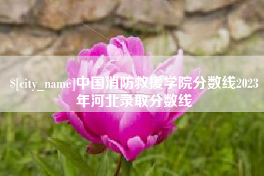 临朐中国消防救援学院分数线2023年河北录取分数线