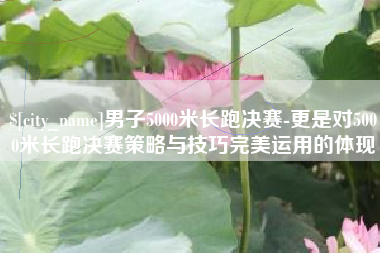 临朐男子5000米长跑决赛-更是对5000米长跑决赛策略与技巧完美运用的体现