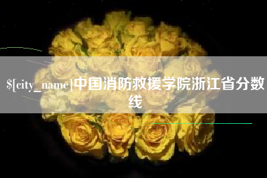 临朐中国消防救援学院浙江省分数线
