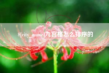 临朐九宫格怎么排序的
