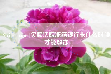 临朐欠款法院冻结银行卡什么时候才能解冻