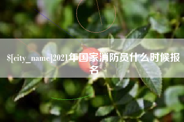 临朐2021年国家消防员什么时候报名