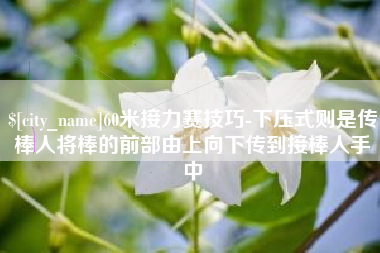 临朐60米接力赛技巧-下压式则是传棒人将棒的前部由上向下传到接棒人手中