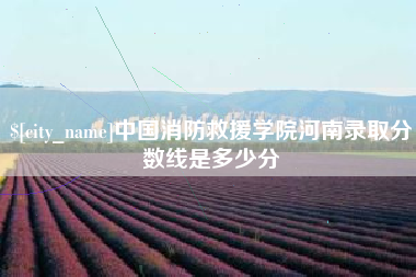 临朐中国消防救援学院河南录取分数线是多少分