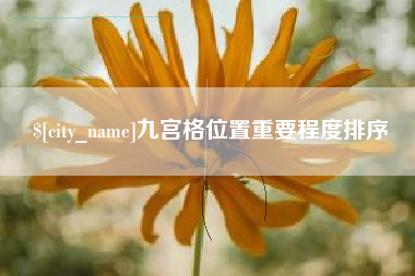 临朐九宫格位置重要程度排序
