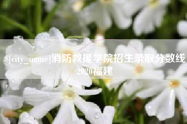 临朐消防救援学院招生录取分数线2020福建